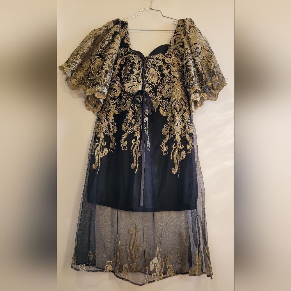 Embroidered Angels  Fashion dress.